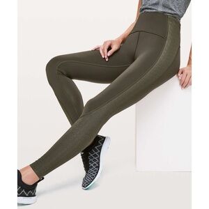 Lululemon Strength & Sweat Leggings 28 in Dark Olive